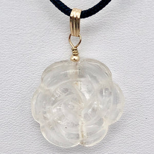 Quartz Flower Pendant Necklace | Semi Precious Stone Jewelry | 14 Kgf Pendant - PremiumBead Alternate Image 6