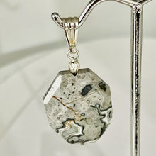 Load image into Gallery viewer, Picasso Jasper Sterling Silver Drop/Dangle | 1 1/2" Long | Gray/Black | 1 Pendant
