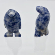 Load image into Gallery viewer, March of The Penguins 2 Carved Sodalite Beads | 21.5x12.5x11mm | Blue - PremiumBead Primary Image 1