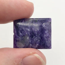 Load image into Gallery viewer, 32cts of Rare Rectangular Pillow Charoite Bead | 1 Beads | 24x19x7mm | 10872E - PremiumBead Alternate Image 2