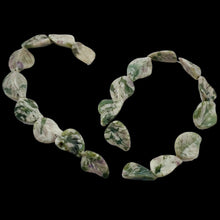Load image into Gallery viewer, Hand Carved Harmony Stone Leaf Bead Strand 110165