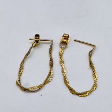 Load image into Gallery viewer, 14K Gold Chain Post Earrings | 1" Long | Gold | 1 Pair |