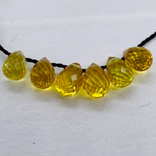 Load image into Gallery viewer, Sunshine Yellow Sapphire Faceted Briolette Bead ( .43 to .48cts) 9667Ae