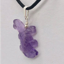 Load image into Gallery viewer, Charming Carved Natural Amethyst Lizard and Sterling Silver Pendant 509269AMS - PremiumBead Alternate Image 6