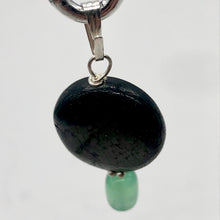 Load image into Gallery viewer, Hypersthene, Gemmy Green Chrysoprase Drop Sterling Silver Pendant 1 1/4" Long |