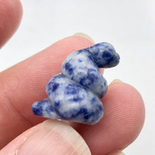 Load image into Gallery viewer, Slithering Charmer Carved Sodalite Snake Beads | 20.5x16x14mm | Blue/Grey - PremiumBead Alternate Image 8