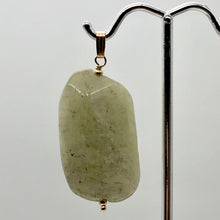 Load image into Gallery viewer, Chatoyant Green Kunzite Hiddenite Crystal 14KGF Pendant | 1 7/8" Long |
