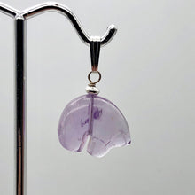 Load image into Gallery viewer, Amethyst Sterling Silver Zuni Bear Drop Pendant | 1" Long | Purple |
