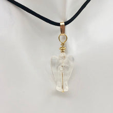 Load image into Gallery viewer, On the Wings of Angels Quartz 14K Gold Filled 1.5" Long Pendant 509284QZG - PremiumBead Alternate Image 7