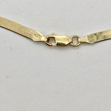 Load image into Gallery viewer, 16" Vermeil 3mm Flex Herringbone Chain Necklace Made in Italy