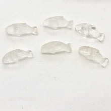 Load image into Gallery viewer, Jumping 2 Carved Natural Quartz Crystal Dolphin Beads | 25x11x8mm | Clear - PremiumBead Alternate Image 3