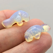 Load image into Gallery viewer, Grace! Opalized Glass Carved Manatee Figurine | 27x11x12mm | Opal - PremiumBead Alternate Image 4