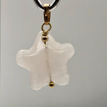 Load image into Gallery viewer, Rose Quartz Starfish Pendant Necklace | Semi Precious Stone | 14k gf Pendant - PremiumBead Alternate Image 5