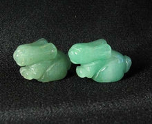 Load image into Gallery viewer, Hoppy 2 Hand Carved Natural Aventurine Bunny Rabbit Beads | 22x12x10m | Green - PremiumBead Primary Image 1