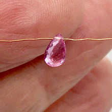 Load image into Gallery viewer, Faceted Briolette Bead of AAA Natural Pink Sapphire | .48cts | 6x3mm to 5x4mm |