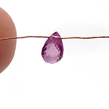 Load image into Gallery viewer, Faceted Briolette Bead of AAA Natural Pink Sapphire | .48cts | 6x3mm to 5x4mm |