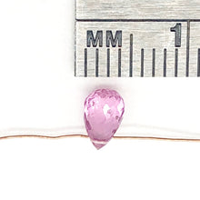 Load image into Gallery viewer, Faceted Briolette Bead of AAA Natural Pink Sapphire | .48cts | 6x3mm to 5x4mm |