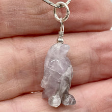 Load image into Gallery viewer, Amethyst Penguin Pendant Necklace | Semi Precious Stone Jewelry | Silver Pendant