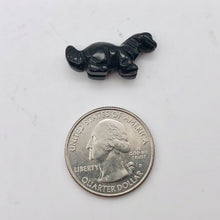 Load image into Gallery viewer, Dinosaur 2 Carved Obsidian Diplodocus Beads | 25x11.5x7.5mm | Black - PremiumBead Alternate Image 2