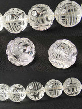 Load image into Gallery viewer, 1 Unique Hand Carved Long Life Natural Quartz 19mm 10357A | 19mm | Clear - PremiumBead Primary Image 1