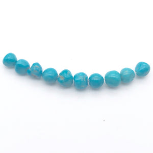 Natural Kingman Turquoise 12 round nugget 5-6mm beads - PremiumBead Alternate Image 2