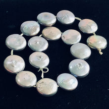 Load image into Gallery viewer, Shimmer Silvery Platinum FW Coin Pearl Strand 109447