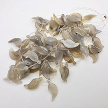 Load image into Gallery viewer, Carved Translucent Grey Agate Leaf Briolette Bead 16" Strand | 16 Beads | 109418 - PremiumBead Alternate Image 8