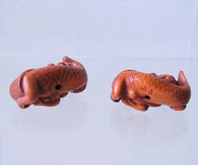 Load image into Gallery viewer, Hand Carved Boxwood Mermaid & Octopus Ojime/Netsuke Bead - PremiumBead Alternate Image 2