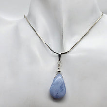 Load image into Gallery viewer, Blue Chalcedony Designer Sterling Silver Pendant | 22x16x7mm | 1 3/4" Long |