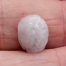 Load image into Gallery viewer, Jade AAA Carved Barrel Bead | 11x9mm | Lavender | 1 Bead |