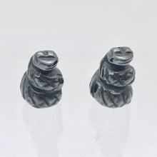 Load image into Gallery viewer, Charmer 2 Carved Hematite Snake Beads | 20.5x20x14mm | Silver Grey - PremiumBead Alternate Image 6