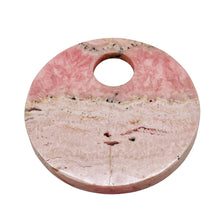 Load image into Gallery viewer, 1 Natural Lacy Pink Rhodochrosite 50mm Pi Circle Pendant