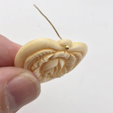 Load image into Gallery viewer, Elegant Carved Waterbuffalo Bone Rose Heart Bead 9646B - PremiumBead Alternate Image 4