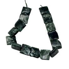Load image into Gallery viewer, Siberia Russian Seraphinite 13x13mm Square Bead Strand 109576
