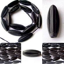 Load image into Gallery viewer, Stunning Carved 27x11x10mm Matte Onyx Centerpiece Bead Strand 8352 - PremiumBead Primary Image 1