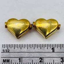 Load image into Gallery viewer, Valentine 22K Vermeil 13mm Heart Bead 009198