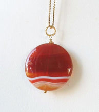 Load image into Gallery viewer, Made in USA Orange-Red Carnelian 14Kgf Pendant 505677K - PremiumBead Primary Image 1