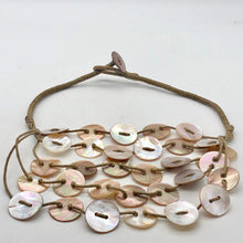 Load image into Gallery viewer, Warmth! Mother of Pearl Button Necklace 19" - PremiumBead Alternate Image 9