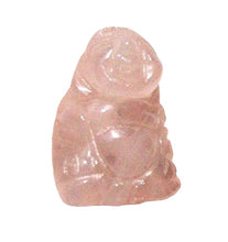 Load image into Gallery viewer, Namaste Rose Quartz Buddha Figurine Worry-Stone | 19x15x9mm | Pink