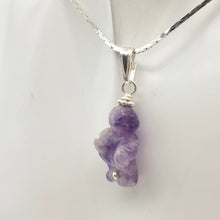Load image into Gallery viewer, Hand Carved Amethyst Goddess of Willendorf and Sterling Silver Pendant 509287AMS - PremiumBead Alternate Image 2