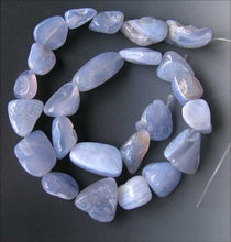 Load image into Gallery viewer, Natural Blue Chalcedony Nugget Bead Strand 109854 - PremiumBead Primary Image 1