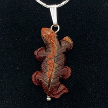 Load image into Gallery viewer, Brecciated Jasper Lizard Sterling Silver Pendant | 1 1/4" Long |