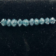 Load image into Gallery viewer, Blue Diamond Faceted Roundel Beads | 2.5-2mm | 11 Beads | ~1.0 carat |10597B - PremiumBead Alternate Image 8