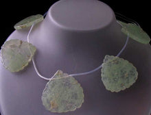 Load image into Gallery viewer, 8 Druzy Green Prehnite 36x36mm Briolette Beads 10458B - PremiumBead Alternate Image 2