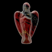 Load image into Gallery viewer, Hand Carved Brecciated Jasper Guardian Angel Figurine | 21x14x8mm | Red Brown