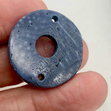 Load image into Gallery viewer, Blue Sponge Coral, Double Drilled | Blue | Disc | 30x4.5mm, | 2/parcel | - PremiumBead Alternate Image 4