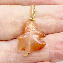 Load image into Gallery viewer, Cartoon Natural Red Carnelian Dangly Octopus 14K Gold Filled Pendant| 1 1/4 " |