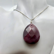 Load image into Gallery viewer, Deep Red Natural Faceted Mookaite Sterling Silver Wire Wrap Pendant| 2 1/4 Inch|