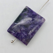 Load image into Gallery viewer, 80cts of Rare Rectangular Pillow Charoite Beads | 2 Beads | 26x19x8mm | 10871A - PremiumBead Alternate Image 4