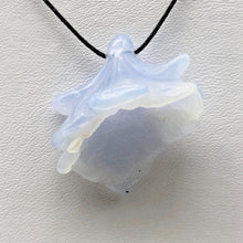 Load image into Gallery viewer, Blue Chalcedony Druzy Carved Flower Bead | 30.4 cts | 31x30mm | Blue | 1 bead | - PremiumBead Primary Image 1